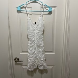 Woren once! White lace ruffle dress
